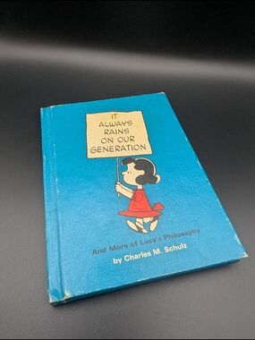 1970s Lucy's (Charlie Brown)Philosophy Hardcover Book - Blue